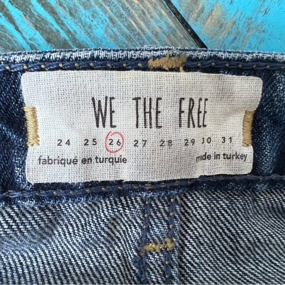 FREE People We the Free Distressed Denim Skirt Size 26 - Picture 9 of 12